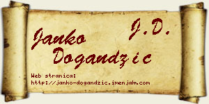 Janko Dogandžić vizit kartica